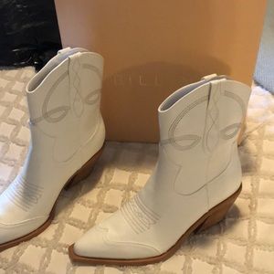 White cowboy booties